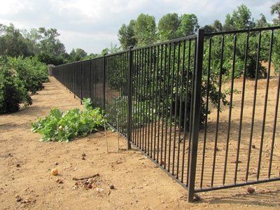 Metal Gate Side View — Fontana, CA — Fence Medic