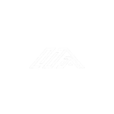 White outline of a stylized "MA" logo, possibly for a company.