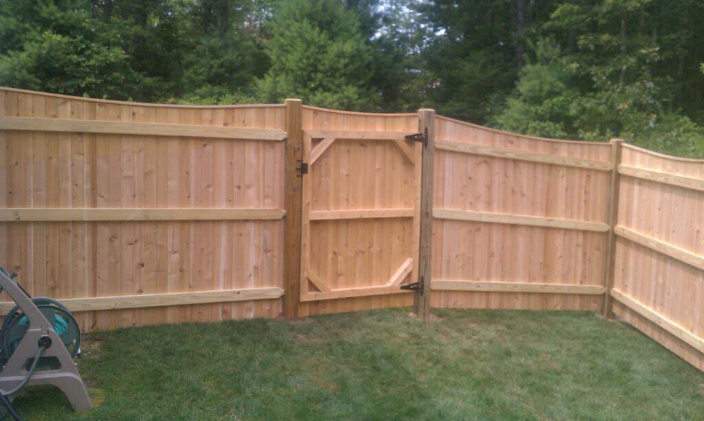 Plymouth Style Fence with Gate 1 — Cedar Fences in Kingston, MA