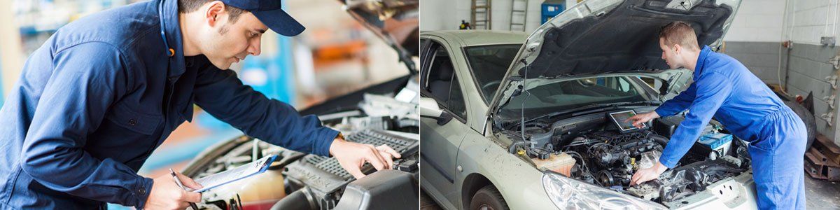 woden automotive services mechanic examining car engine
