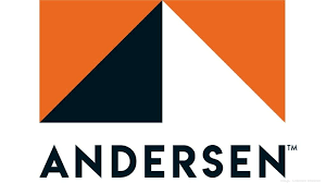 Andersen logo with orange, navy, and white geometric design above the wordmark