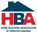 HBA logo with red and blue house roof icon and text “Home Builders Association of Greater Lansing”