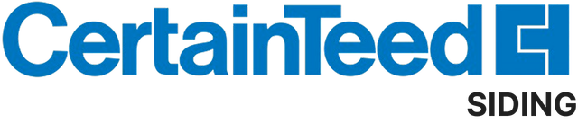 CertainTeed Siding logo in blue text with gray accents