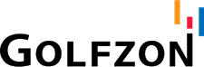 The golfzon logo is black and colorful on a white background.