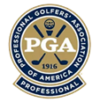 The logo for the professional golfers association of america.