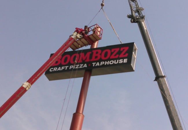 Building sign for local business