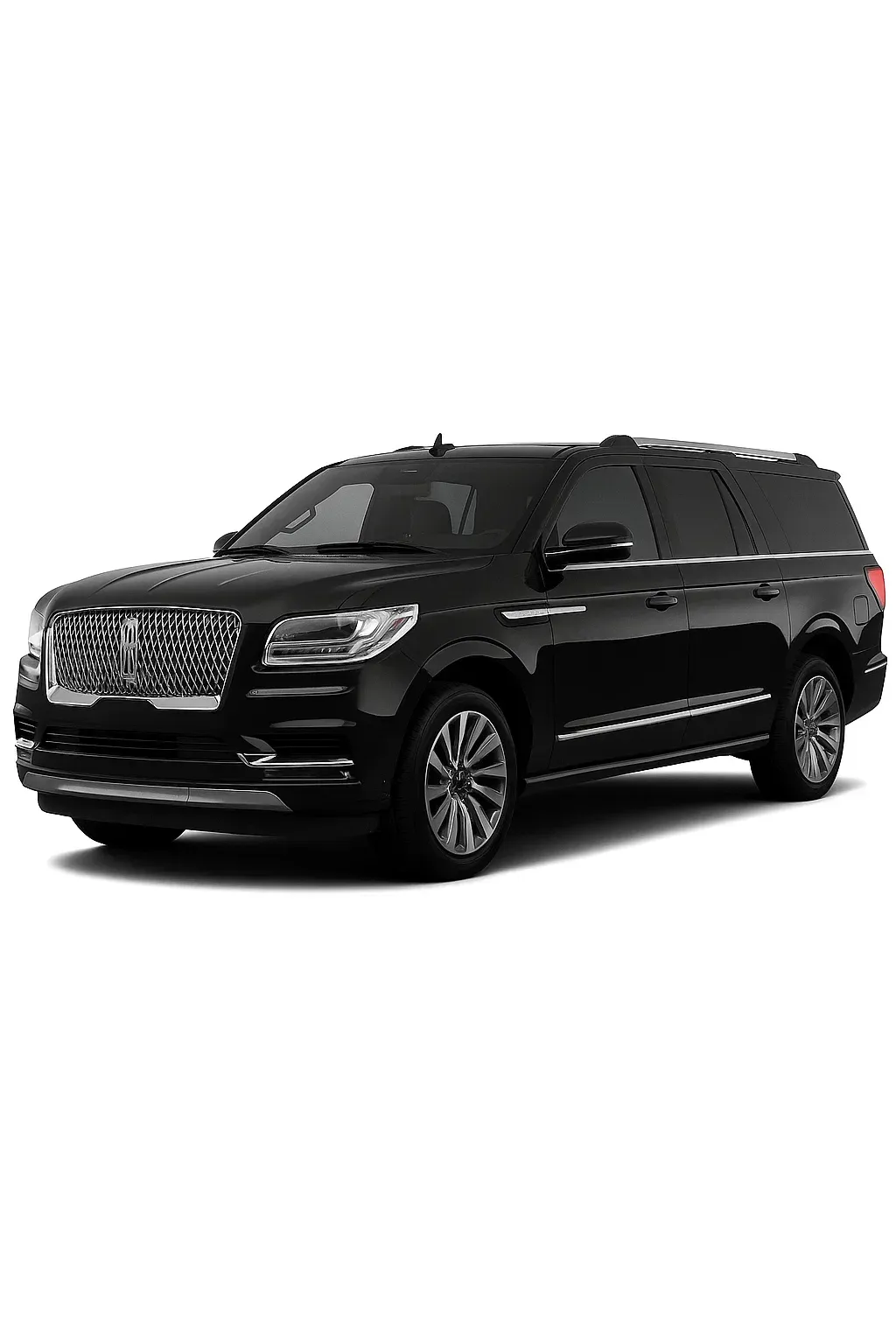 Black Lincoln Navigator SUV.
