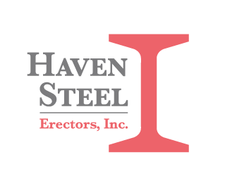A logo for haven steel erectors , inc.