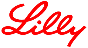 A red lilly logo on a white background
