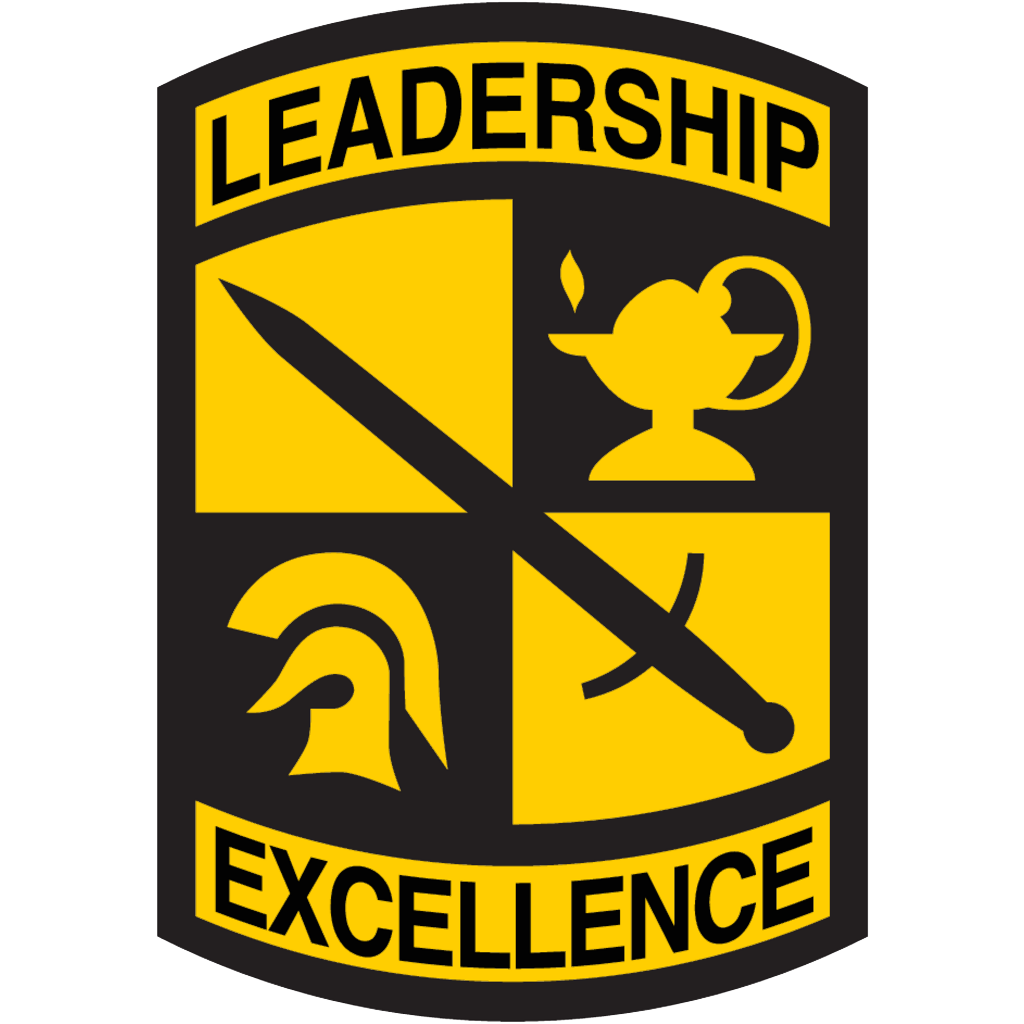 A yellow and black emblem that says leadership excellence