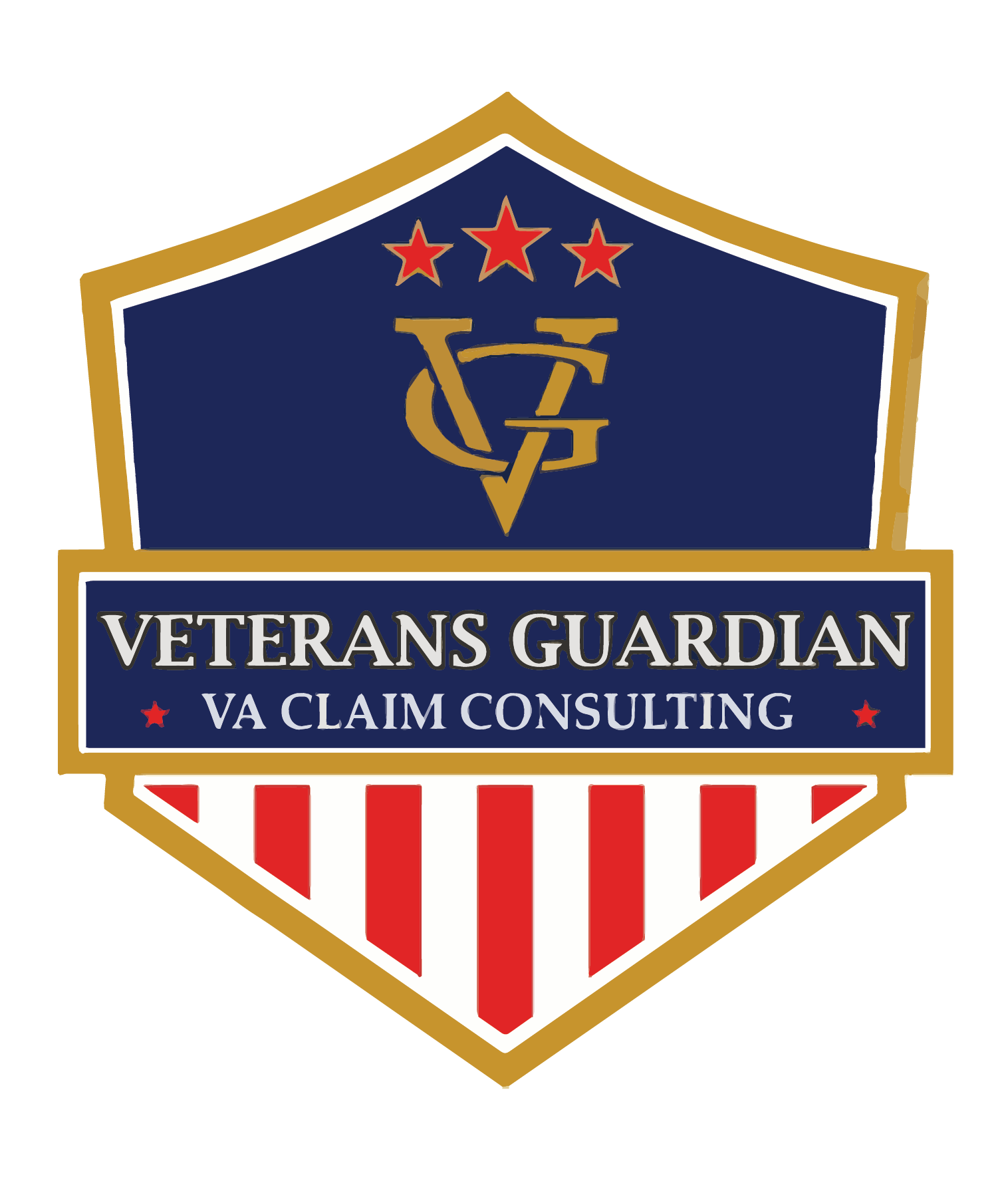 A logo for veterans guardian va claim consulting