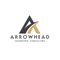 The logo for arrowhead leadership consulting is black and gold.