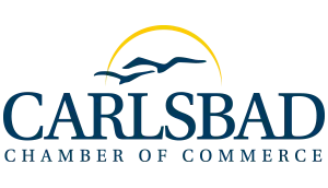The logo for the carlsbad chamber of commerce