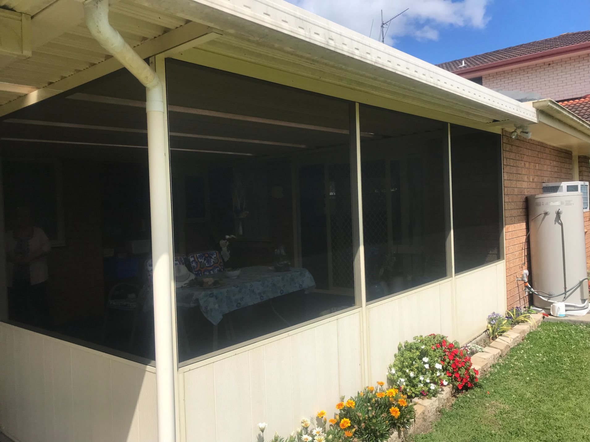 Door House White Frame with Mosquito Net — Midges No More in Taree, NSW