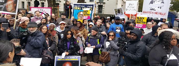 protest crowd in London