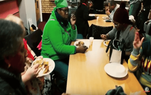 Eating meal - MASH Social 2017