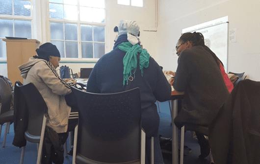 Students hard at work