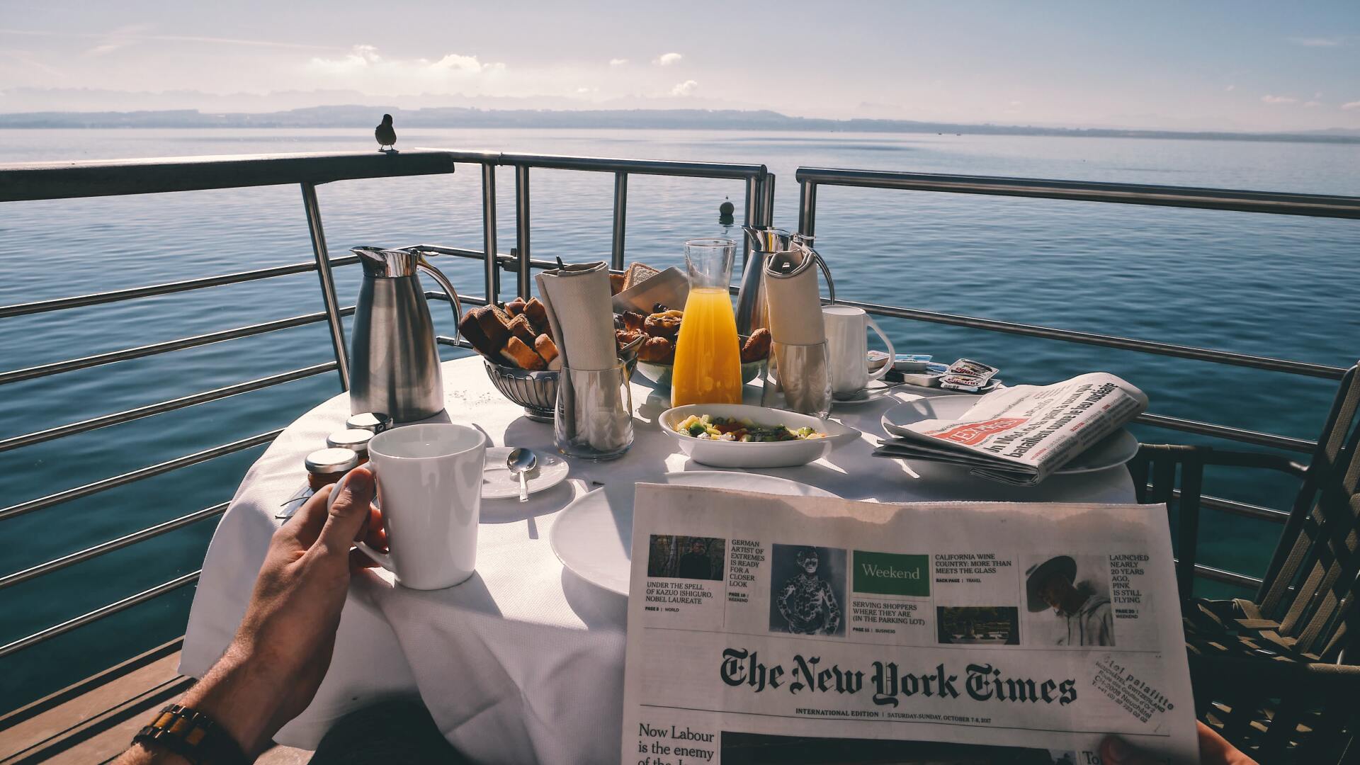 Man Having Breakfast on a Whitsundays Cruise — Delicious Entertainment In Mackay, QLD
