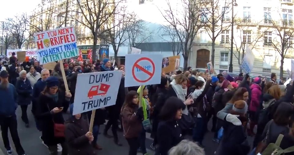 WOMAN'S MARCH: Paris France