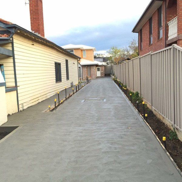 wet concrete sidewalk