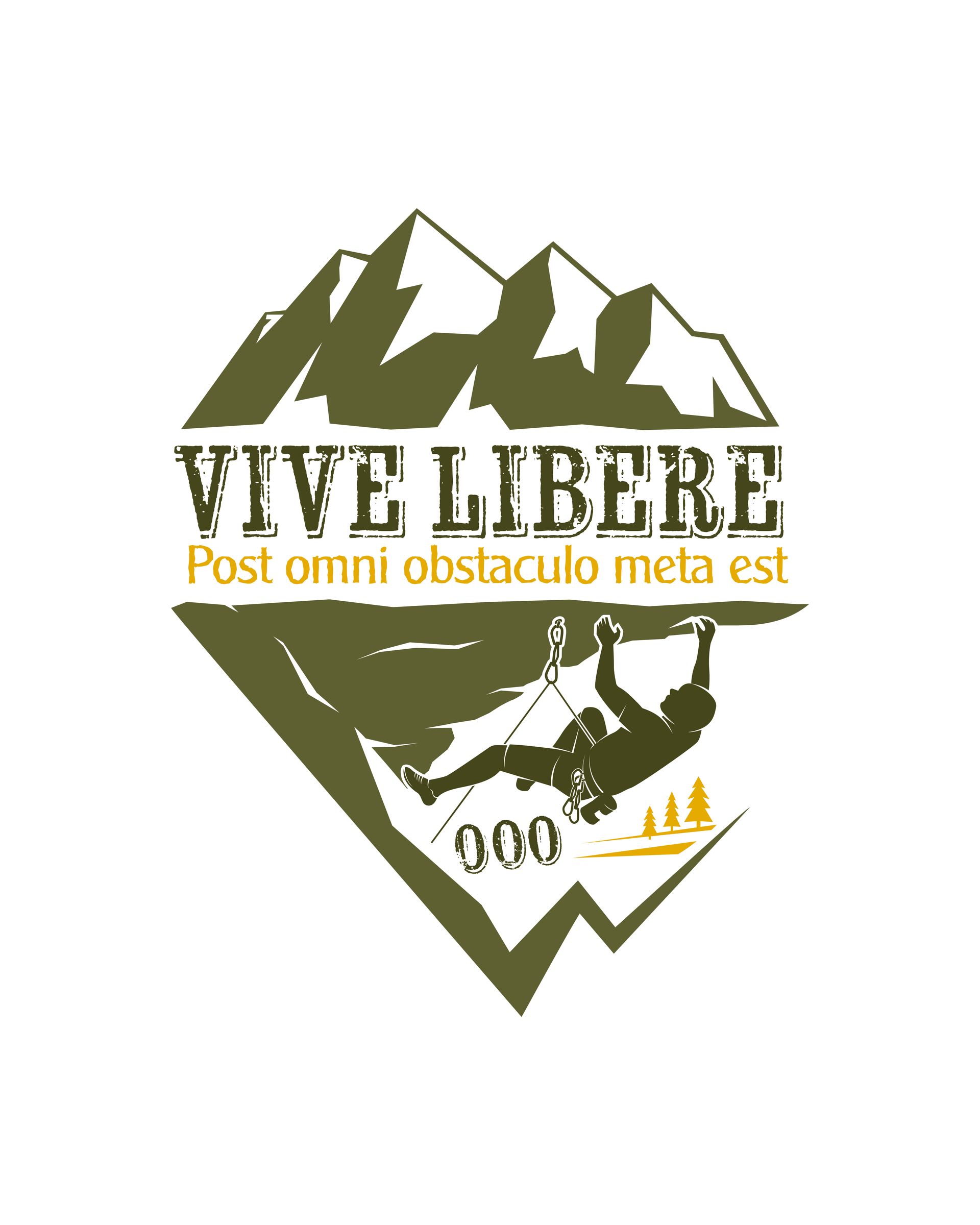 Grafica Arrampicata disponibile in versione Felpa e T-shirt su Vivi Libero. Vesti la tua passione!