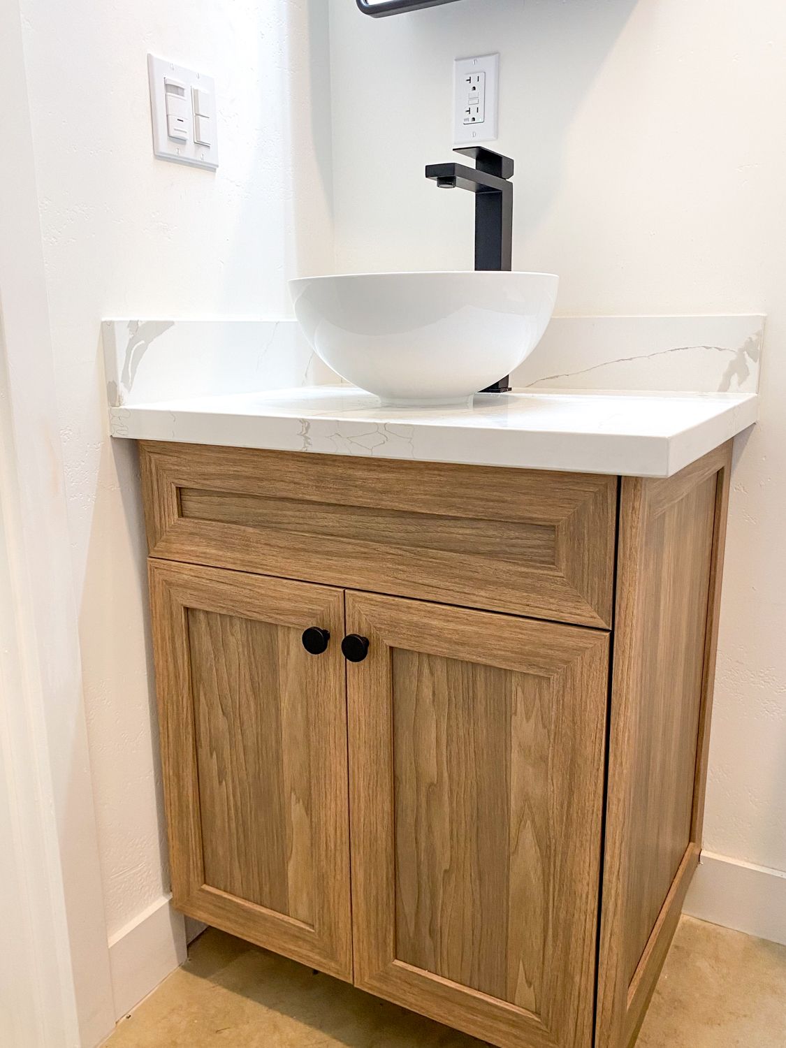 Custom bathroom cabinet. 