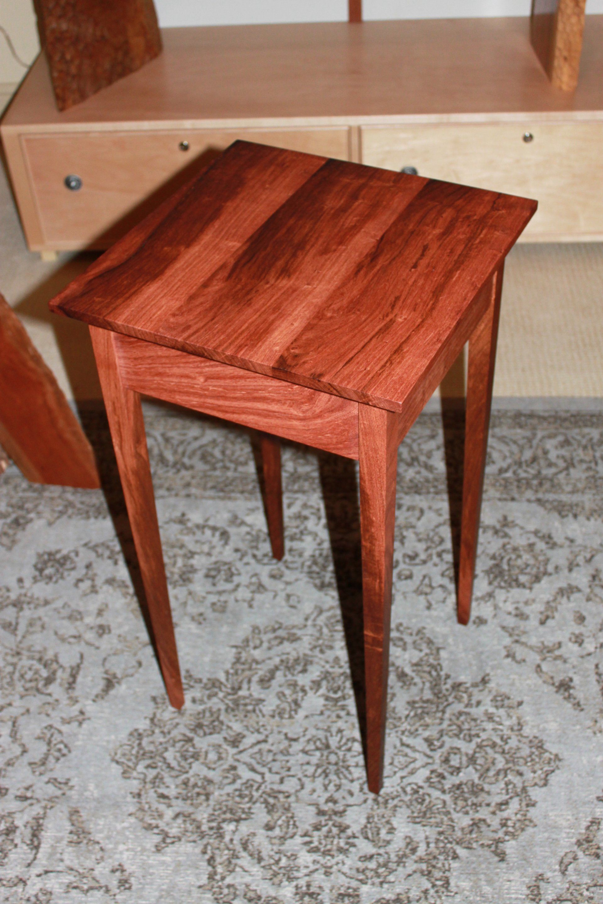 end table, cherry or mesquite