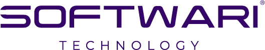 Logo of SOFTWARI TECHNOLOGY in purple.