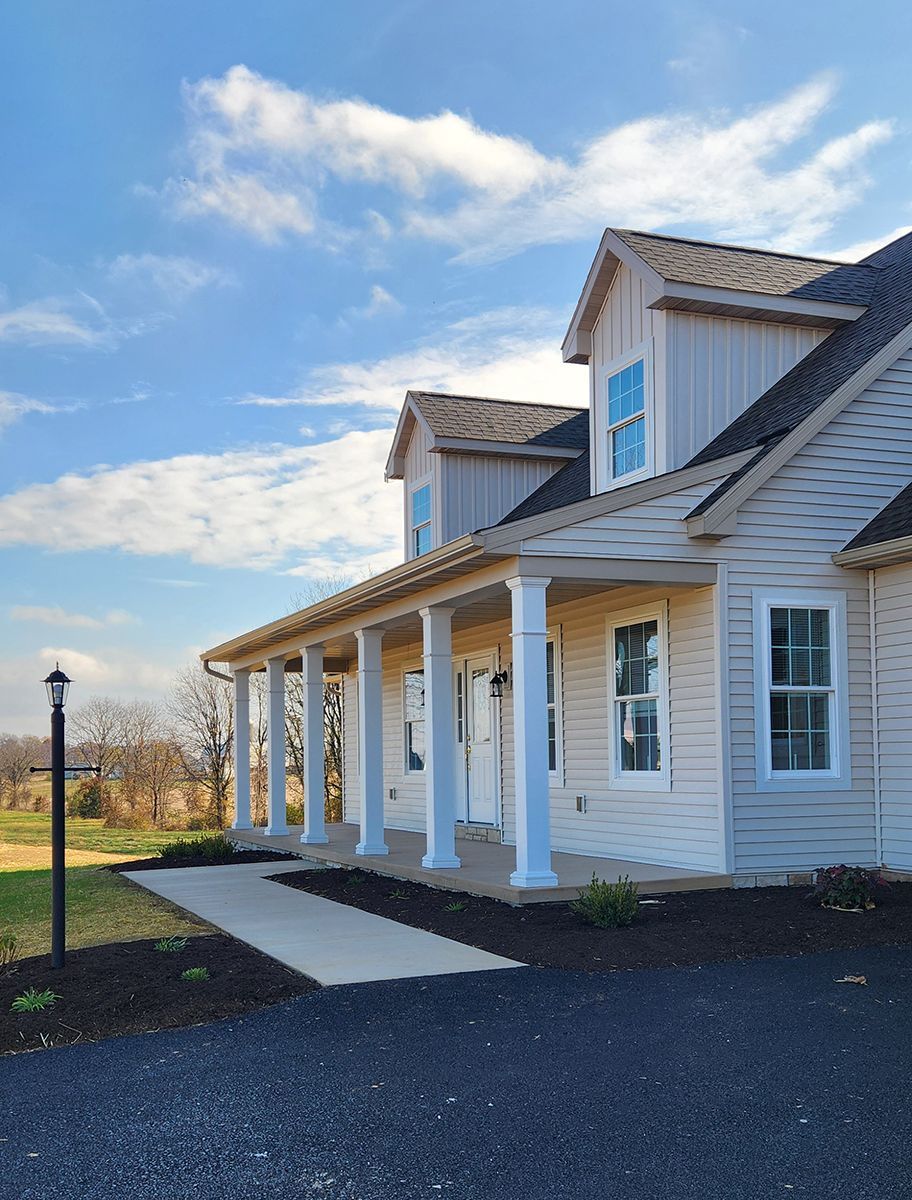 angle view of front of house 