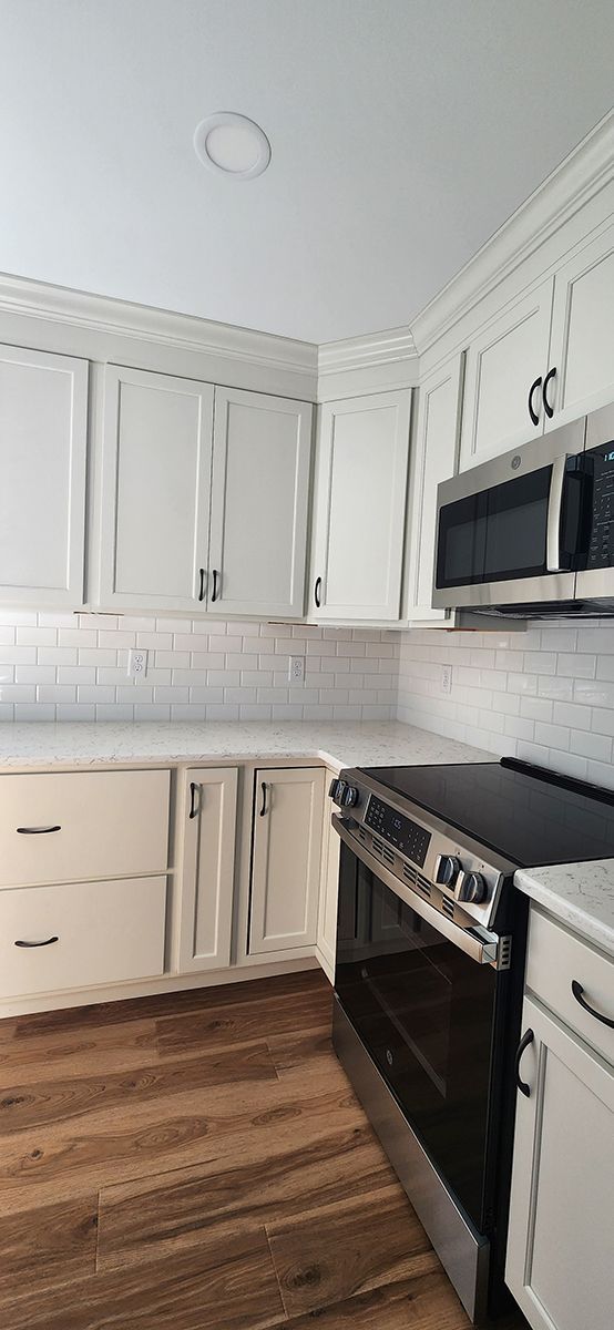 kitchen with cabinets and countertops