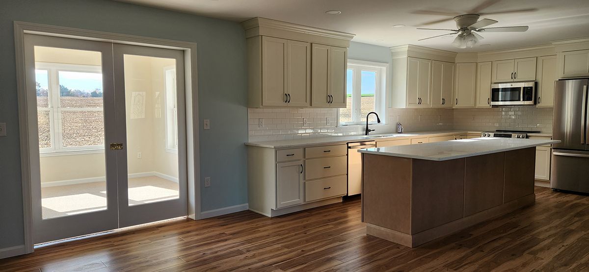 kitchen with double doors