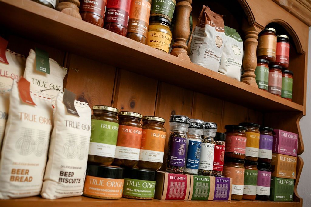 Full range of True Origin products
