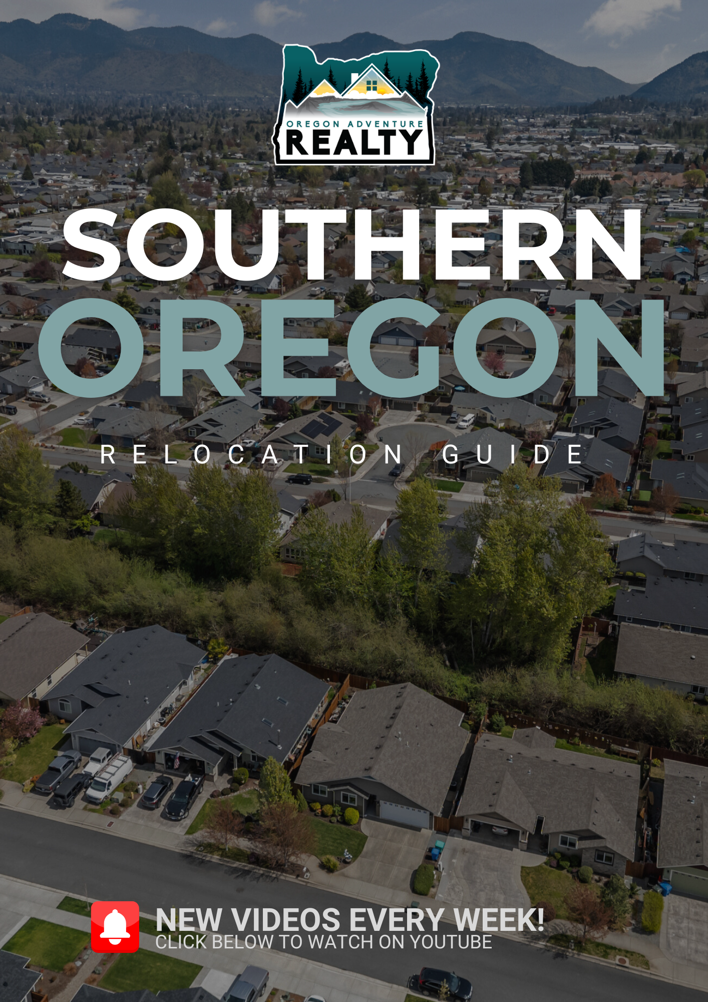 An aerial view of a residential area in southern oregon.