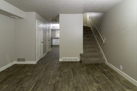 Vine Gate-Stairway with Wood Floors
