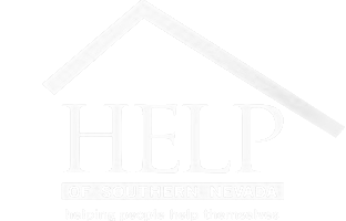 HELP of Southern Nevada Logo, roof on top of words 
