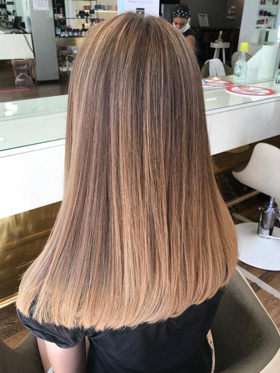 réalisation coiffure Balayage