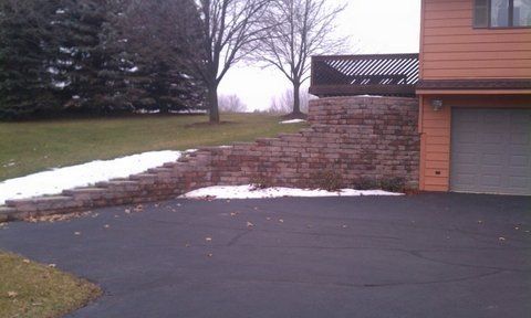 Retaining Wall After Renovation 2 – Concrete Work in Belvidere, IL