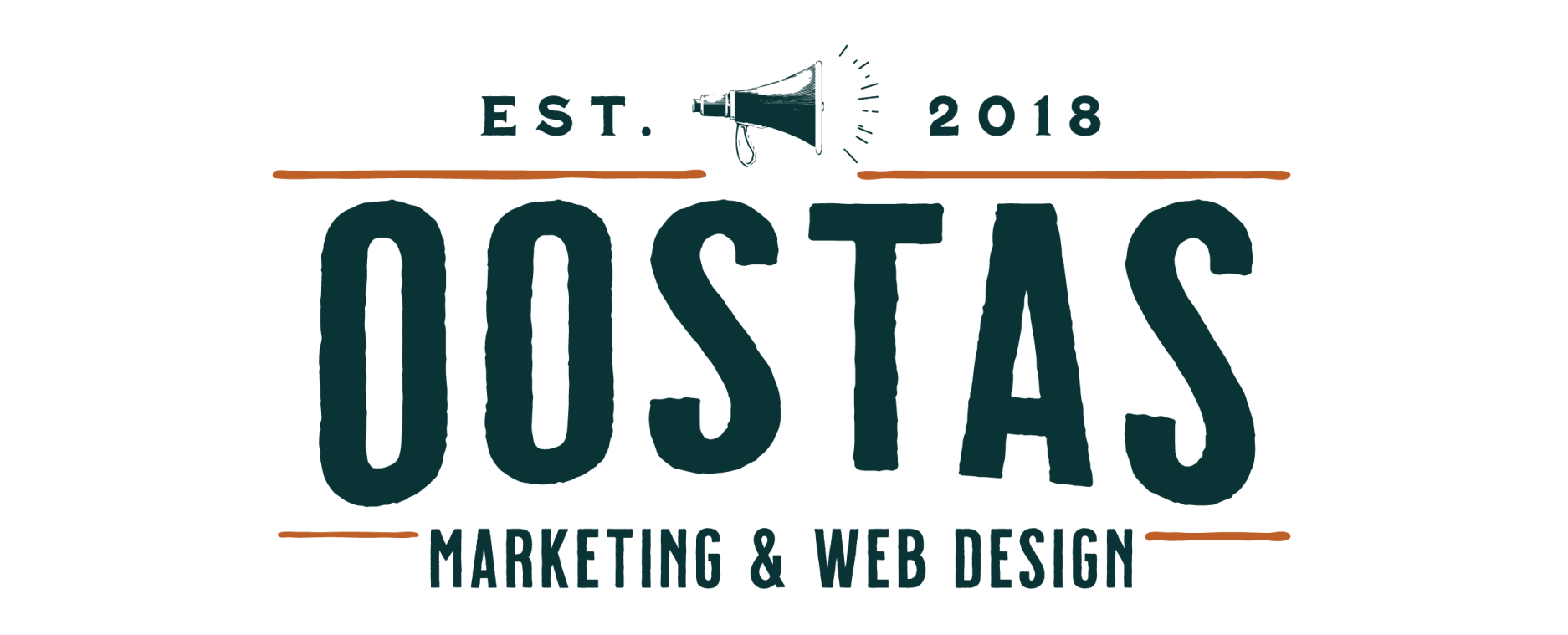 A logo for oostas marketing and web design