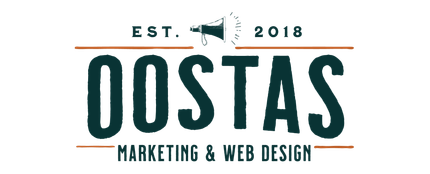 A logo for oostas marketing and web design