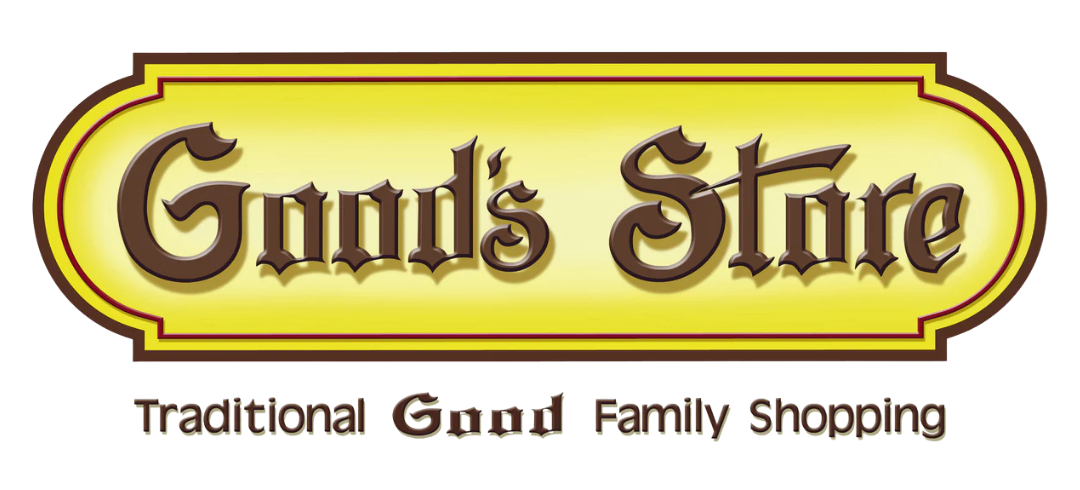 A logo for gunn 's store , a traditional good family shopping store.