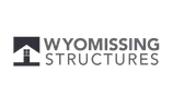 The wyoming structures logo is a black and white logo with a house on it.