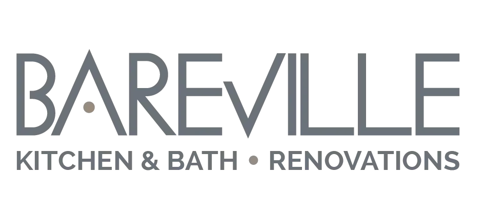 A logo for bareville kitchen and bath renovations.