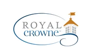 The logo for royal crowne shows a house with a flag on top of it.