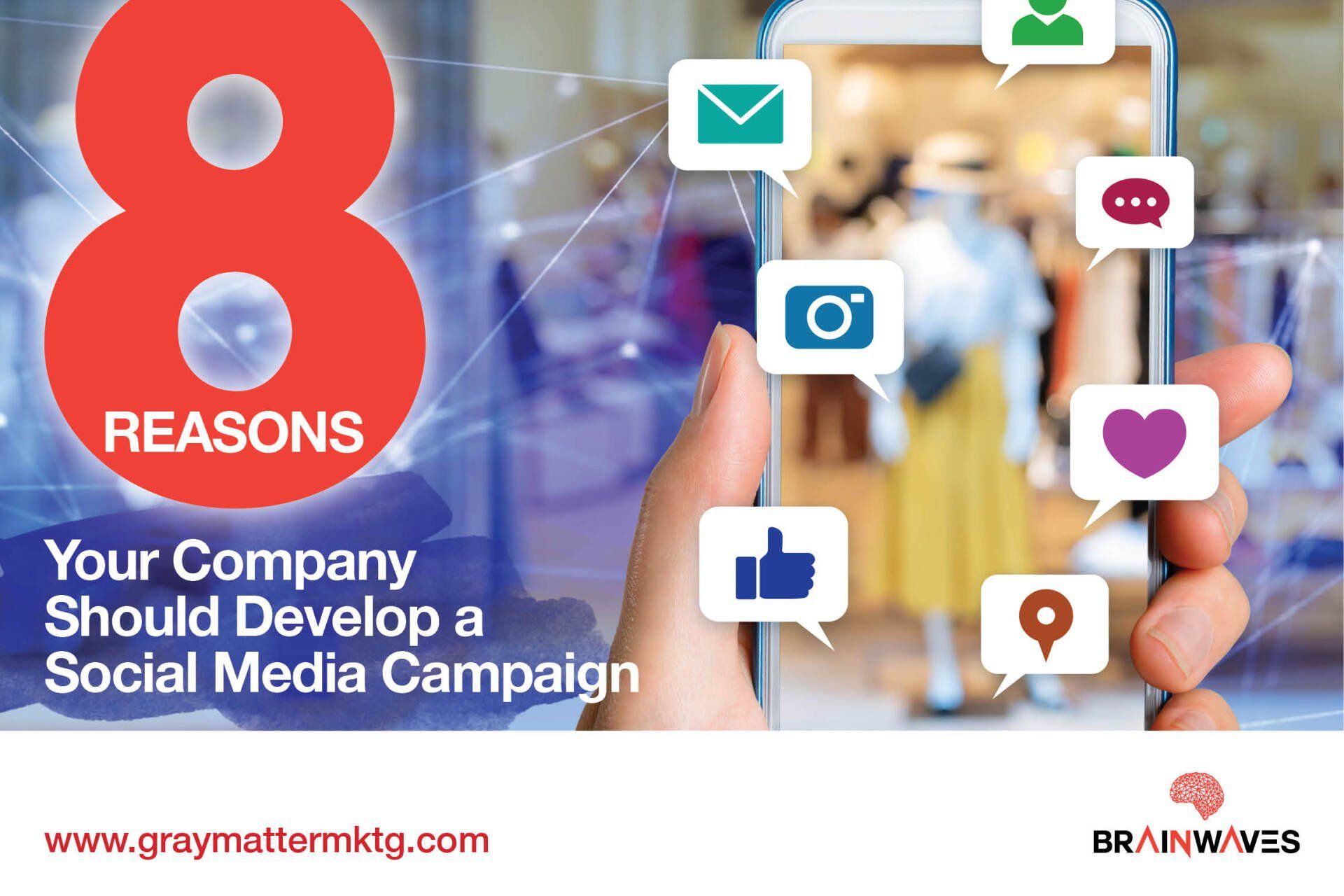 A person is holding a cell phone with social media icons on it.