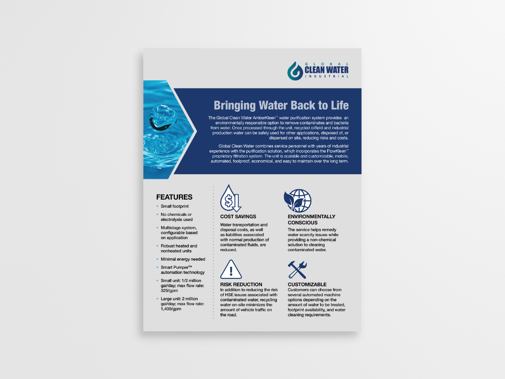 It is a brochure about bringing water back to life.