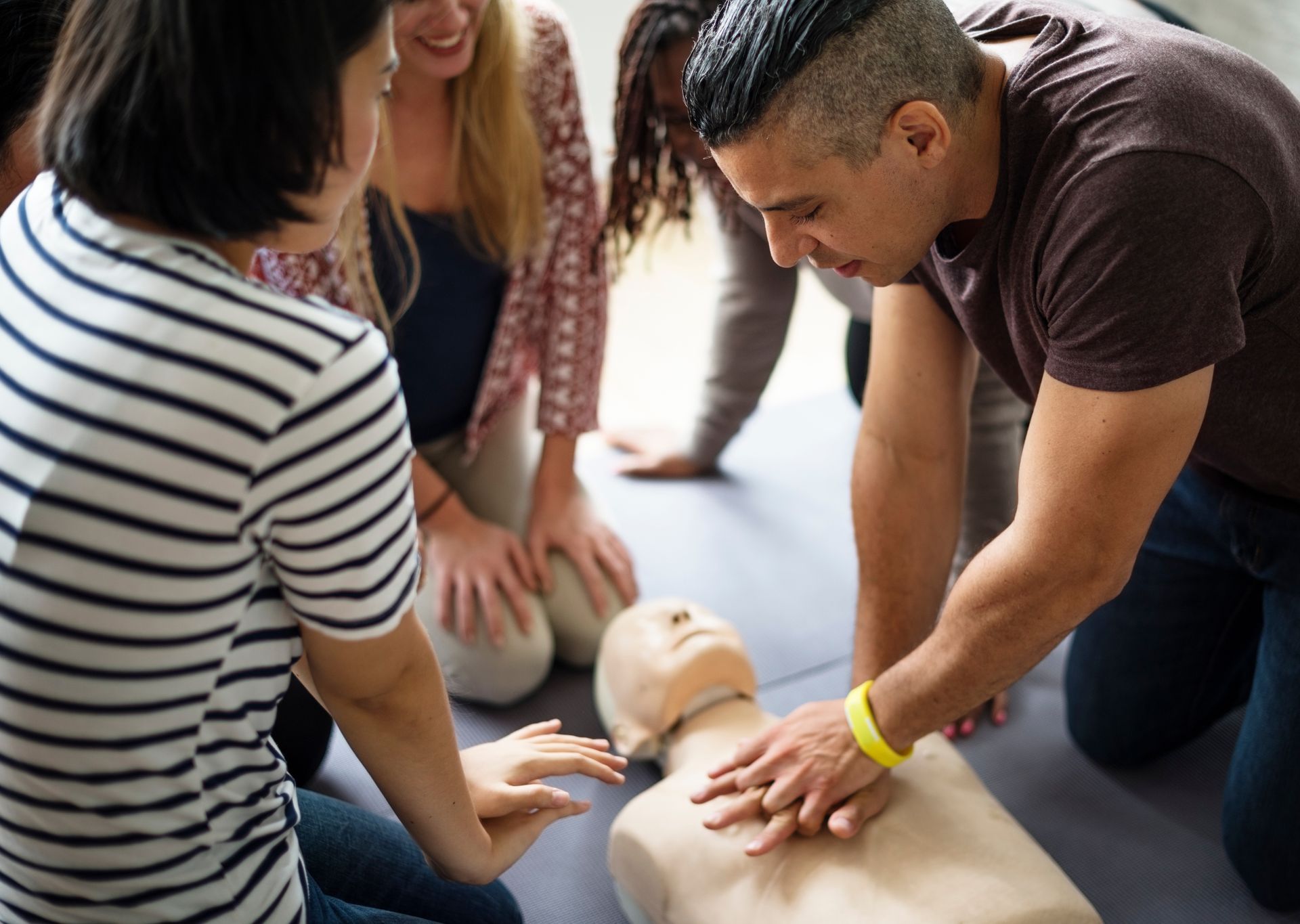 CPR First Aid Training Concept