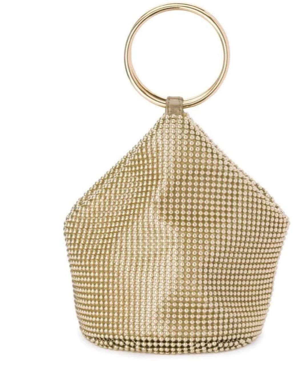 A Gold Purse With a Gold Ring on the Handle — Onyx Poppy Boutique in Buderim, QLD