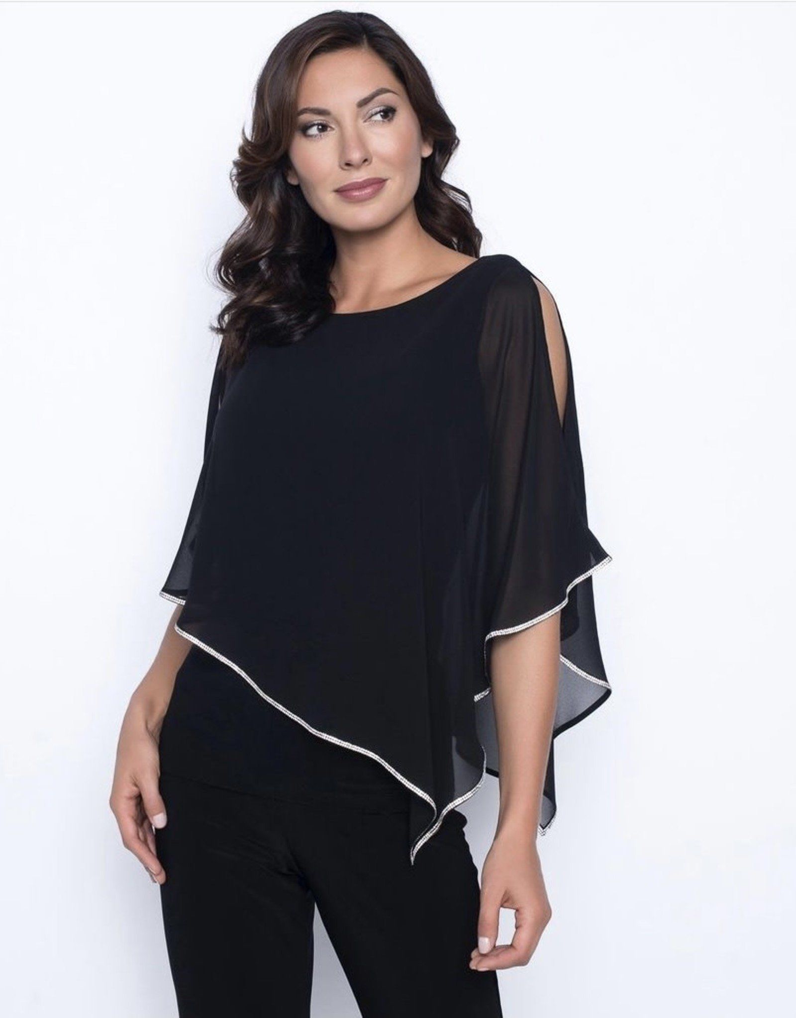 A Woman is Wearing a Black Top and Black Pants — Onyx Poppy Boutique Buderim in Buderim, QLD