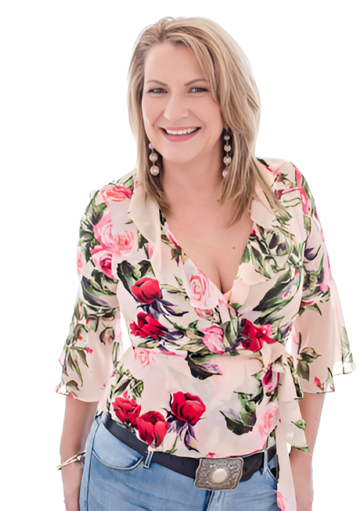 A Woman in a Blue Dress is Standing in a Store — Onyx Poppy Boutique in Buderim, QLD