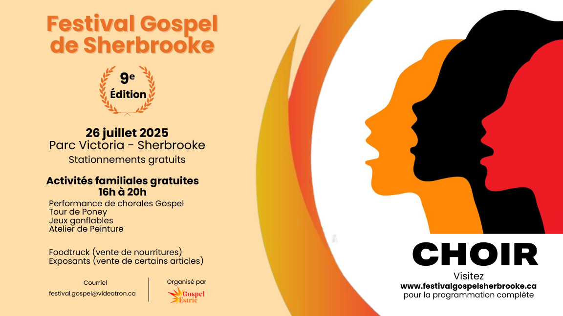 Une affiche pour le festival gospel de sherbrooke